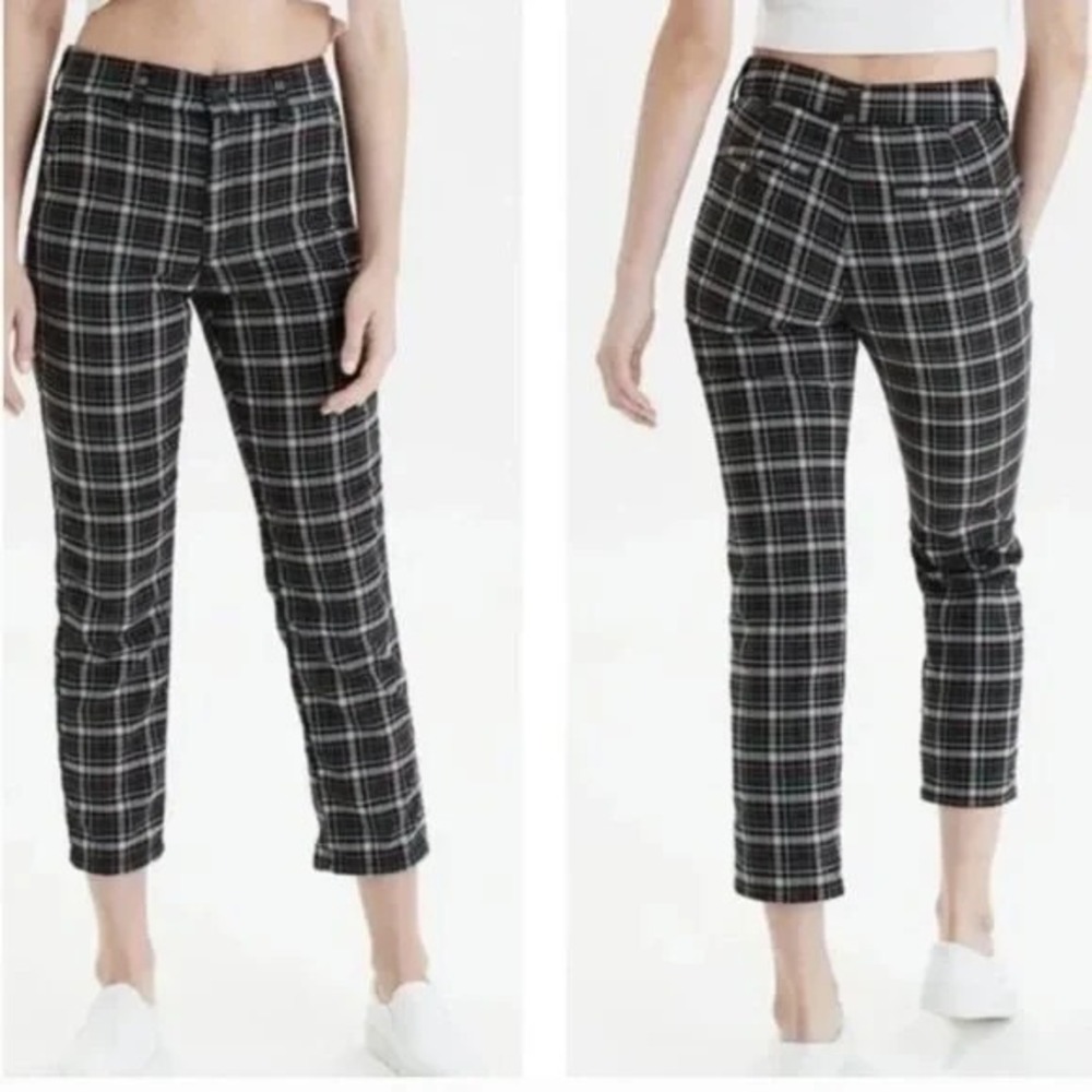 American Eagle Womens Pants Multicolor Size 4 Super Hi-Rise Skinny Trouser Plaid